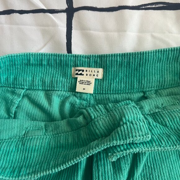 Women's Billabong Corduroy Shorts - Aqua - Size 30 - Picture 4 of 4